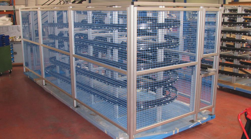 Protezioni antinfortunistiche perimetrali in profilato di alluminio