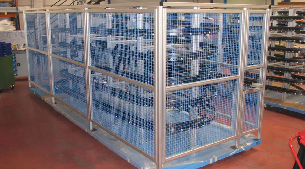 Protezioni antinfortunistiche perimetrali in profilato di alluminio